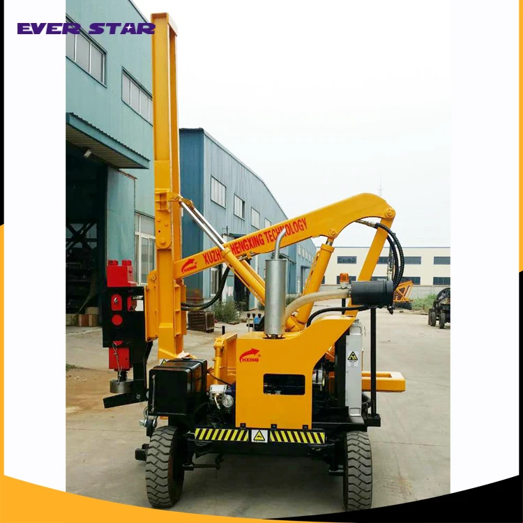 Crash Barrier Installation Pile Drivers Ramming Machine Post Pounder