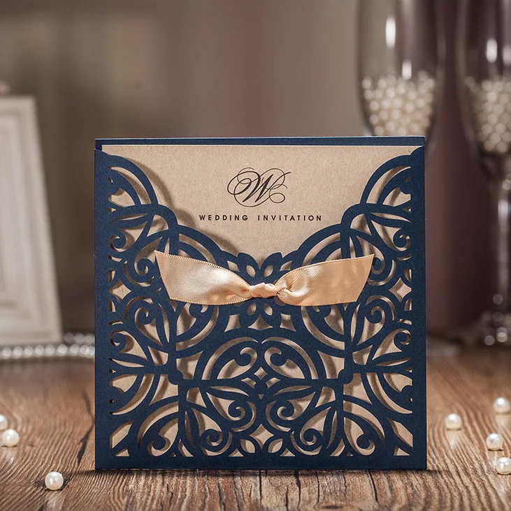 Source Custom laser cut de boda marino elegante invitaciones de boda on m.alibaba.com