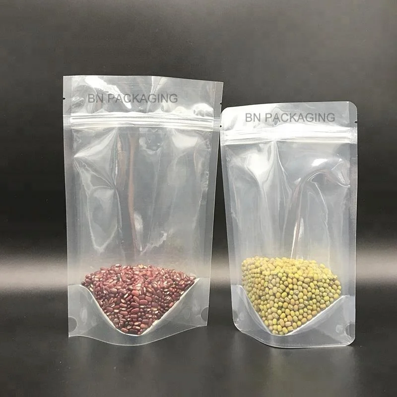 Sacchetti di plastica stampati trasparenti in nylon spesso e resistente per  l'imballaggio di carne di maiale manzo frutti di mare con chiusura lampo