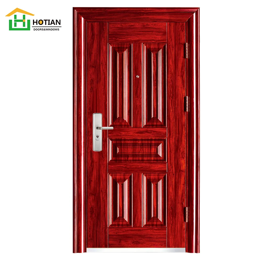 Latest Design Wrought Iron Steel Security Double or Single  Turkish Steel Doors