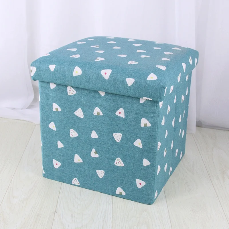 Красочный складной оттоманка для хранения с принтом/ящик для хранения/сиденье для хранения