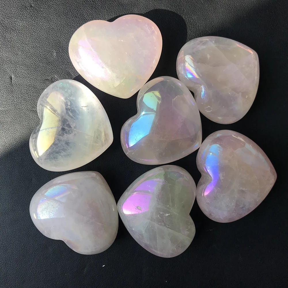 Wholesale Rainbow Angel Aura Rose Quartz Crystal Love Heart Buy Aura Crystal Heart Aura Rose Crystal Heart Aura Rose Quartz Crystal Heart Product On Alibaba Com