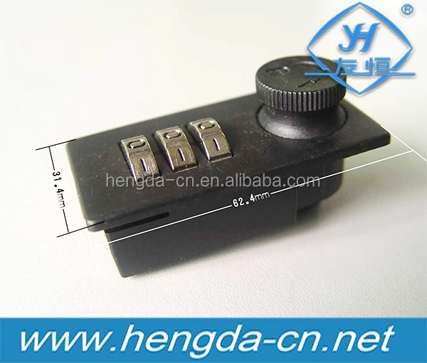 YH1280 Rectangular 3 Digits Plastic Combination Cabinet Password Cam Lock