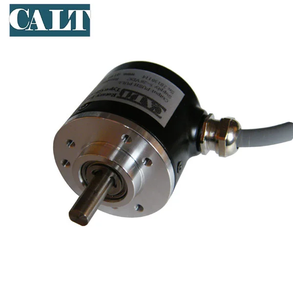 Produktbild von CALT GHW38 Rollen-Encoder 600 PPR – 8–24V DC PNP Push-Pull, Längenmessung Mit Federhalterung, Polyurethan-Rad, Inkremental-Encoder Für Automatisierung