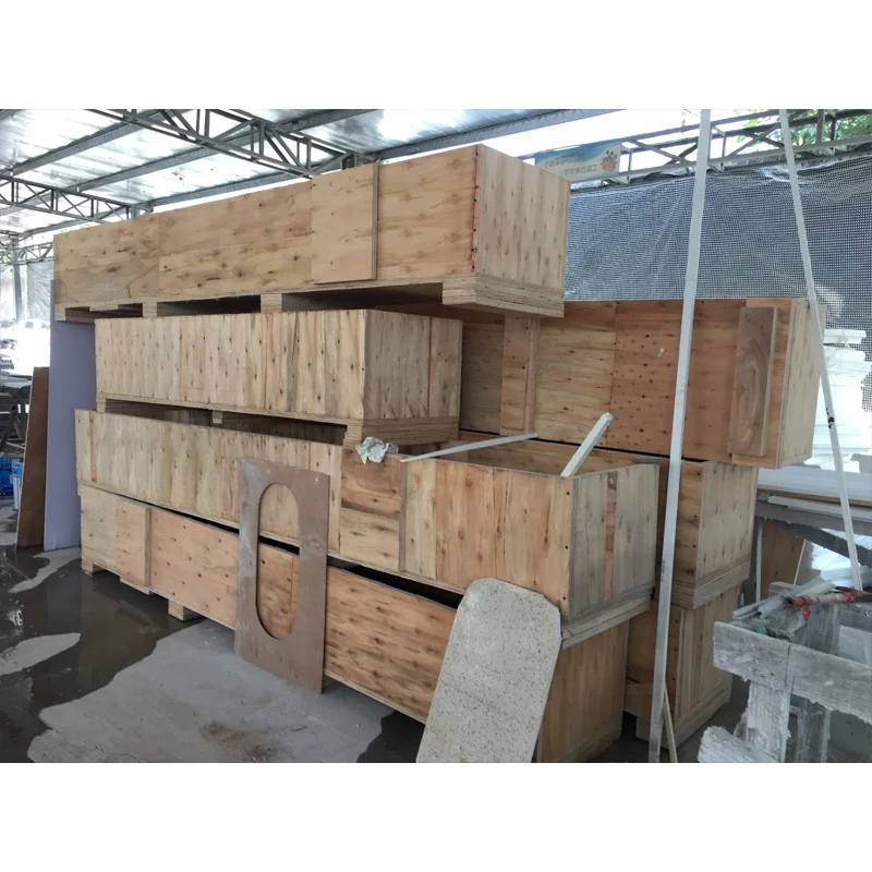 Manual Artificial Stone Long Durable Bathroom Trough Sinks with Faucets