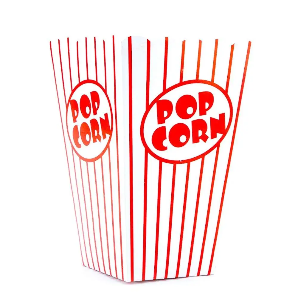 10ct Movie Theater Red and White Striped Popcorn Boxes