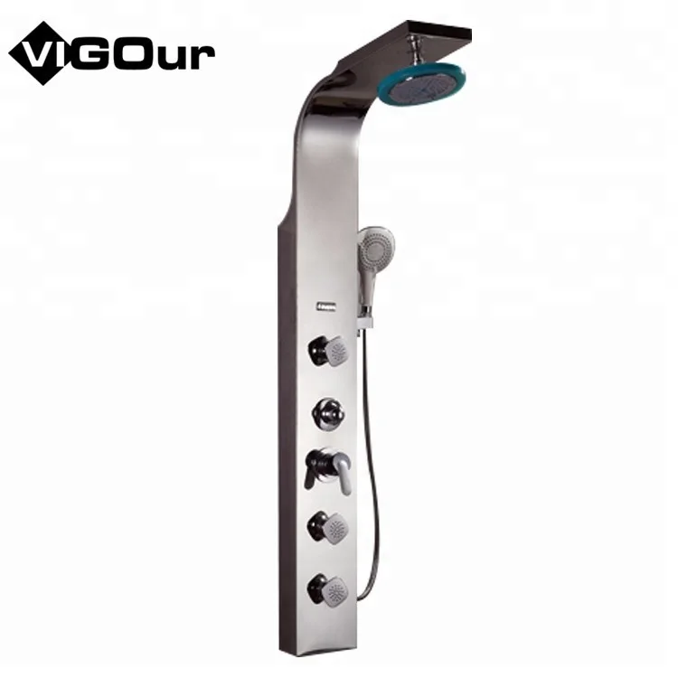 Большие Угловые мокрые панели для душа из нержавеющей стали с