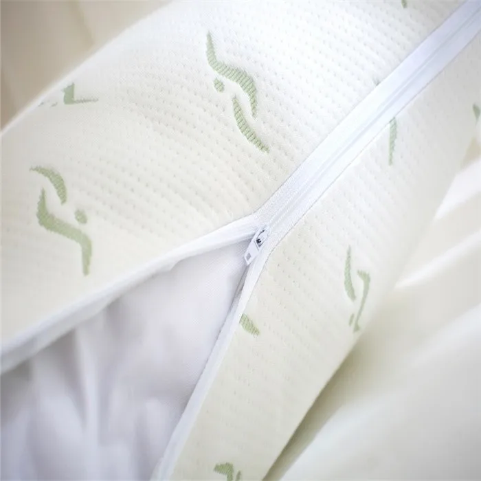 Custom Hypoallergenic Bamboo Fiber Pillow Case Zipper Pillowcase Cotton