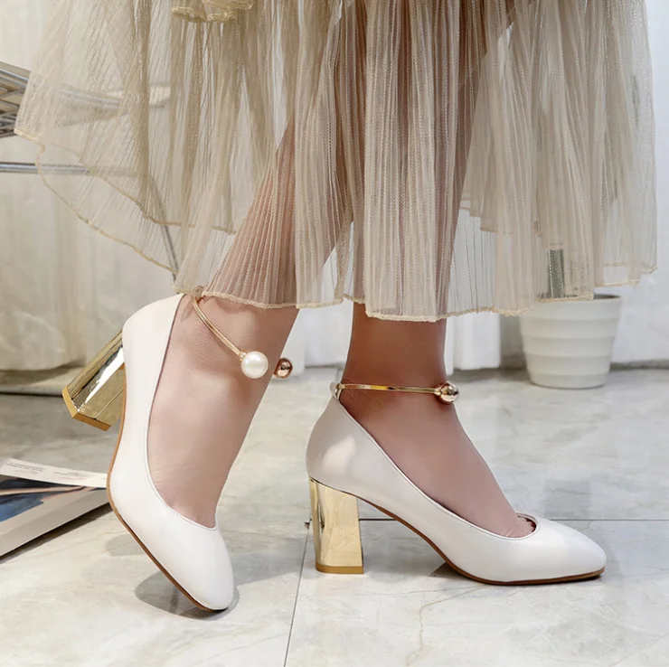 pearls on shoes