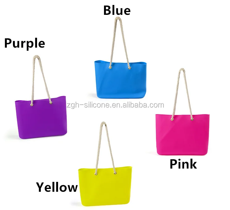 yellow logo rubber tote