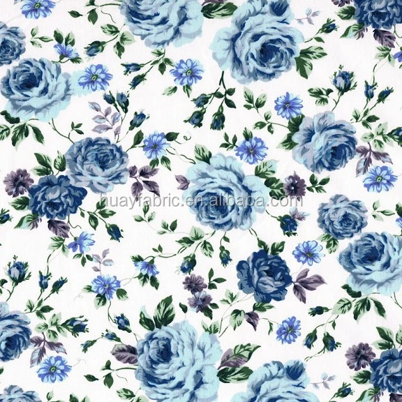 16 Blue Big Rose Printed 100 Cotton Fabric Fabrics Hyc0014 Buy 16 Blue Big Rose Printed 100 Cotton Fabric Fabrics Product On Alibaba Com