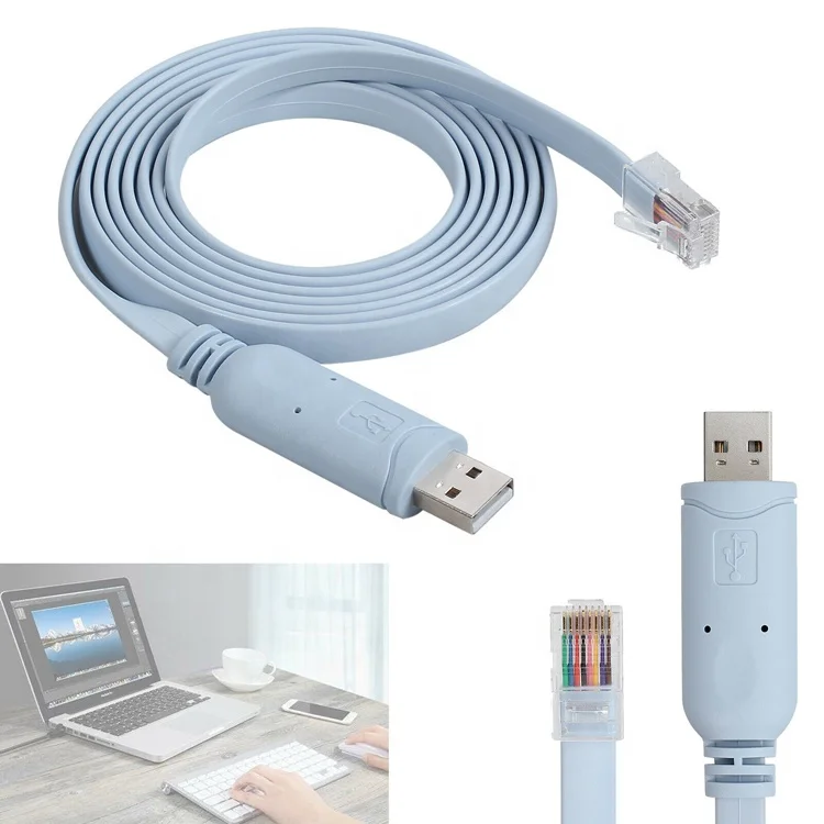 6Ft RS232 FTDI Chip USB to RJ45 Usb Console Cable for  Routers windows Mac