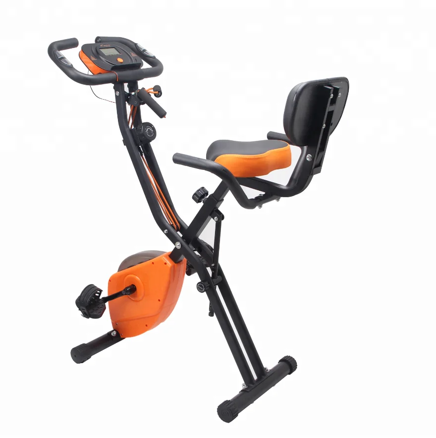 QVC Fitness home equipment indoor exerciser Gym Trainer Mini Folding Magnetic Mini Exercise Bike with rope