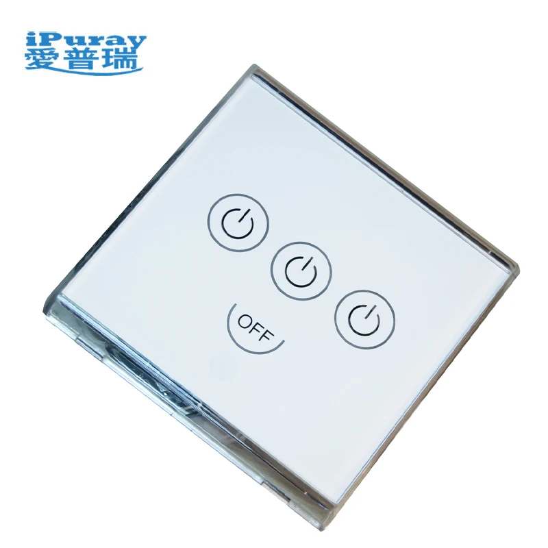 
Европейский сенсорный экран Выключатель света 3 gang времени задержки отключения переключатель для умного дома 220V 