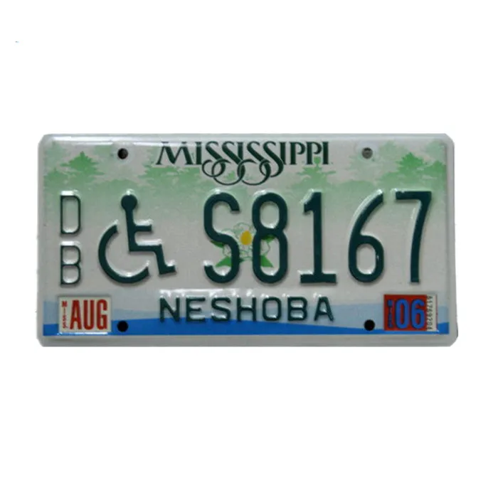 Пользовательский тисненый с Иисусом Печатный Алюминиевый номерной знак без рисунка