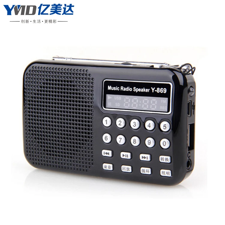 Pocket Mini Fm Radio with Speaker and Usb Port Walkman Mp3 Speaker