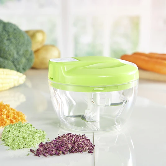 Plastic Handheld Pull Chili Onion Vegetable Chopper Cutter