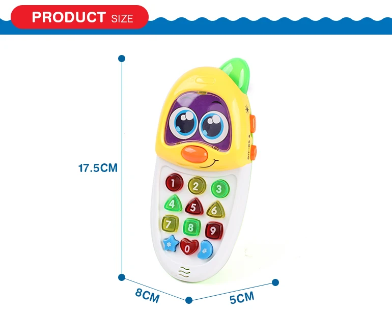 Английский и испанский пластиковый обучающий мобильный сотовый телефон для детей