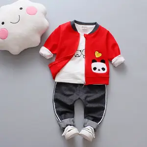 New Arrival  Colorful Wholesale Children Clothes 3pcs Baby Boys Sets with Chinese Manufacturer Kids Clothing