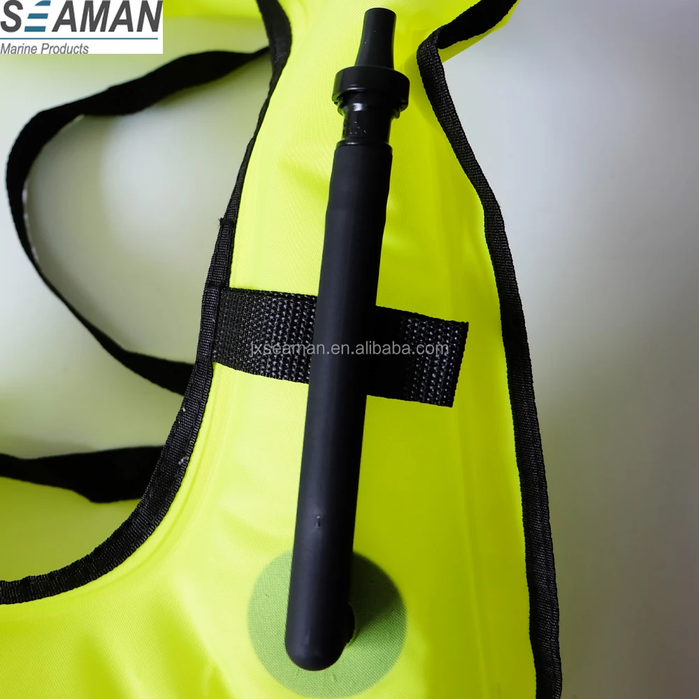 Неоново-желтый надувной жилет для подводного плавания куртка для подводного плавания бесплатная куртка для защиты дайвинга для подводного плавания весло и плавания