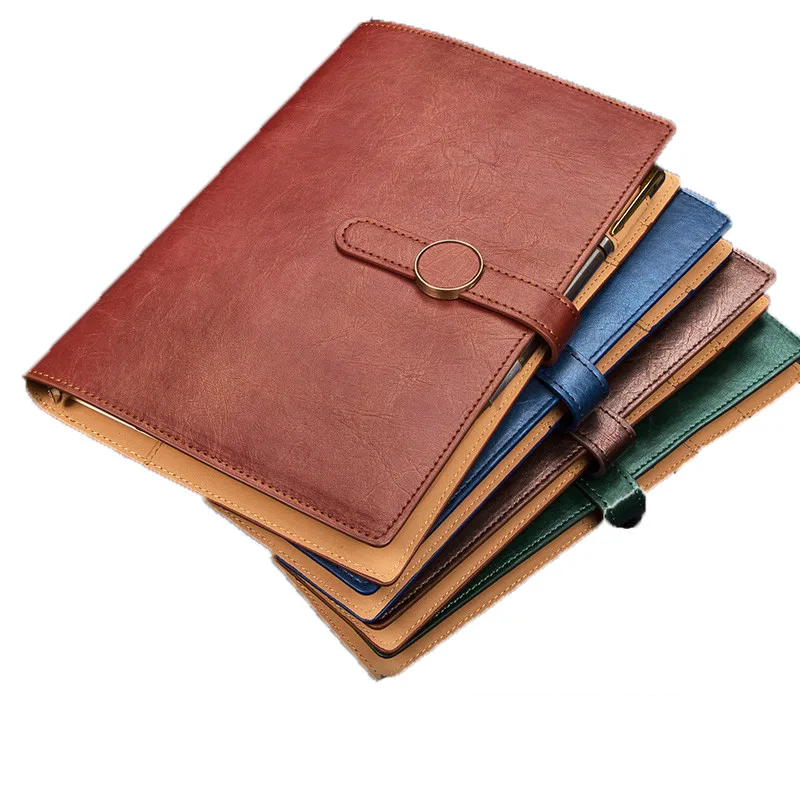 Магнитный Еженедельный планировщик квадратный льняной блокнот журнал со свободными листами простыни индивидуальный логотип для дневника из ПУ мягкий