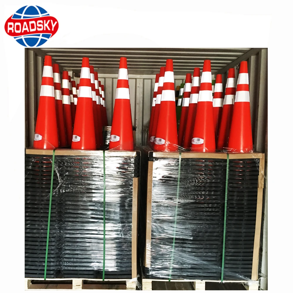 Flexible Orange PVC Traffic Cone Weights Manufacturers Road Safety