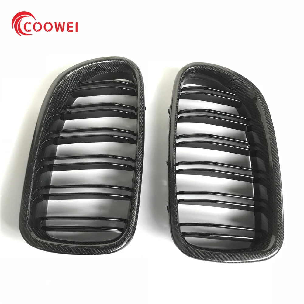 Top Quality F10 M5 Carbon Fiber+ABS  black grill front grille for BMW F10 5 SERIES 2010 UP
