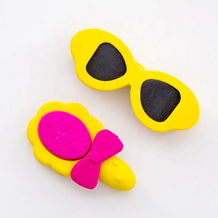 Модные женские Кольца помада солнцезащитные очки стационарный карандаш TRP ластик