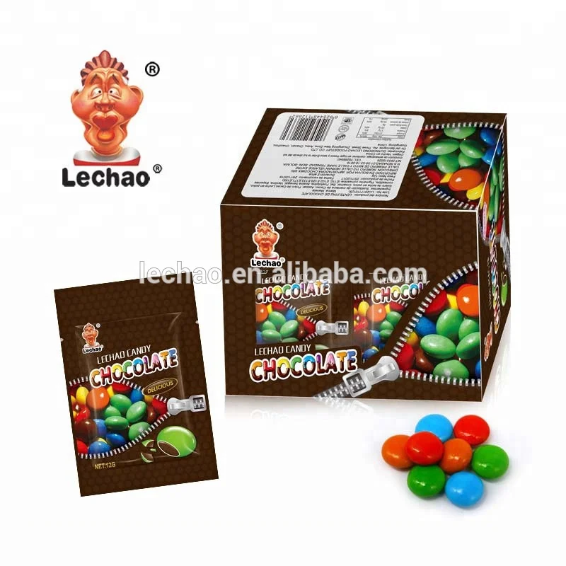 Bulk Candies Colorful Round Small Chocolate Candy Snacks Halal Confectionery Candy Wholesale Milk Chocolate Bean