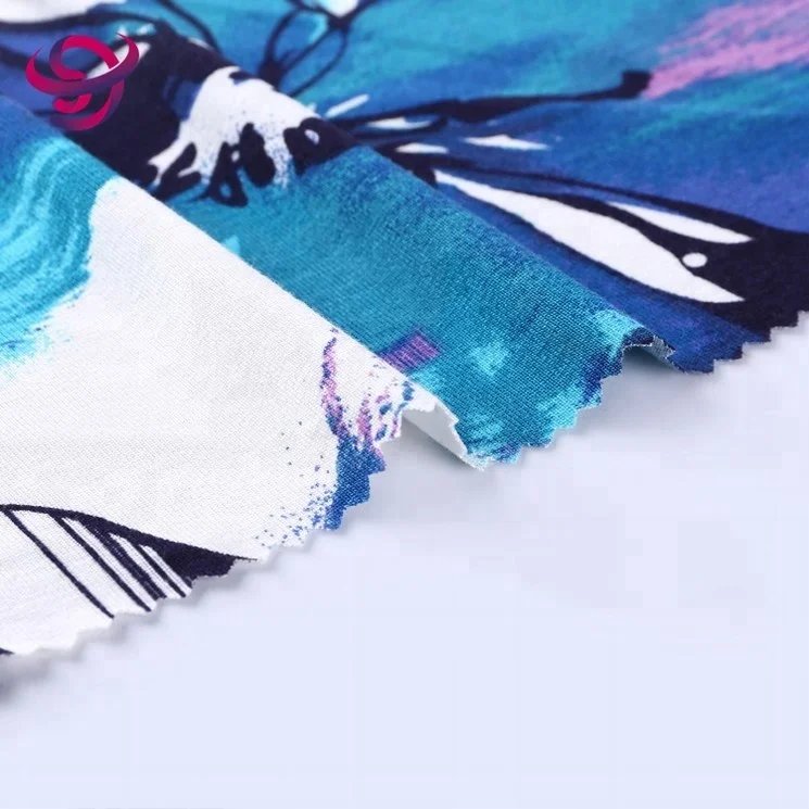 
new design spun rayon fabric digital printing knit textiles 