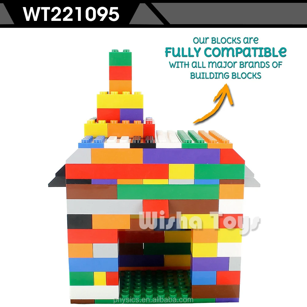 Plastic ABS Bulk Building Brick Set Construction Toys for Kids Compatible with All Major Brick Base Plates