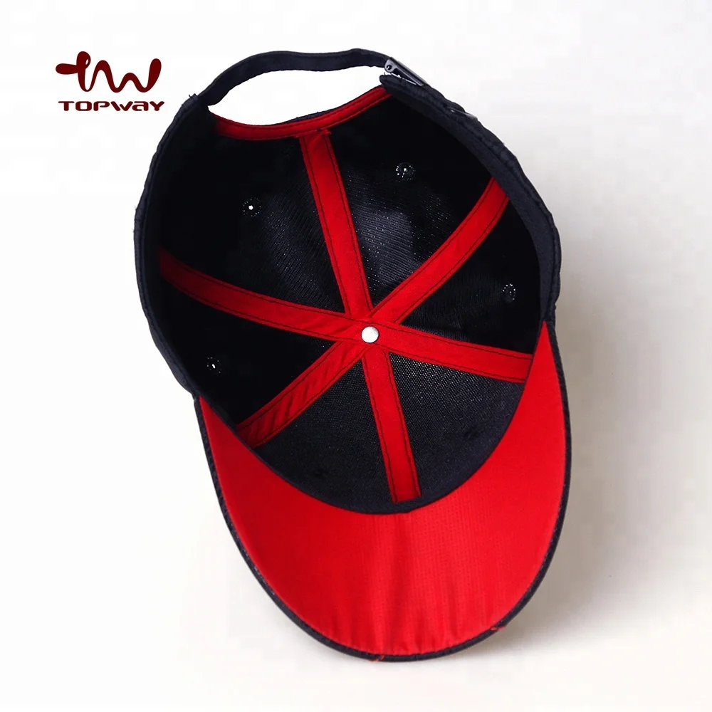 Free Sample Feather Light Black Polyester Adjustable Running Hat