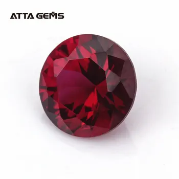Lab Created Price Of Synthetic #7 Ruby Gems Round Cut Gemstone Ruby