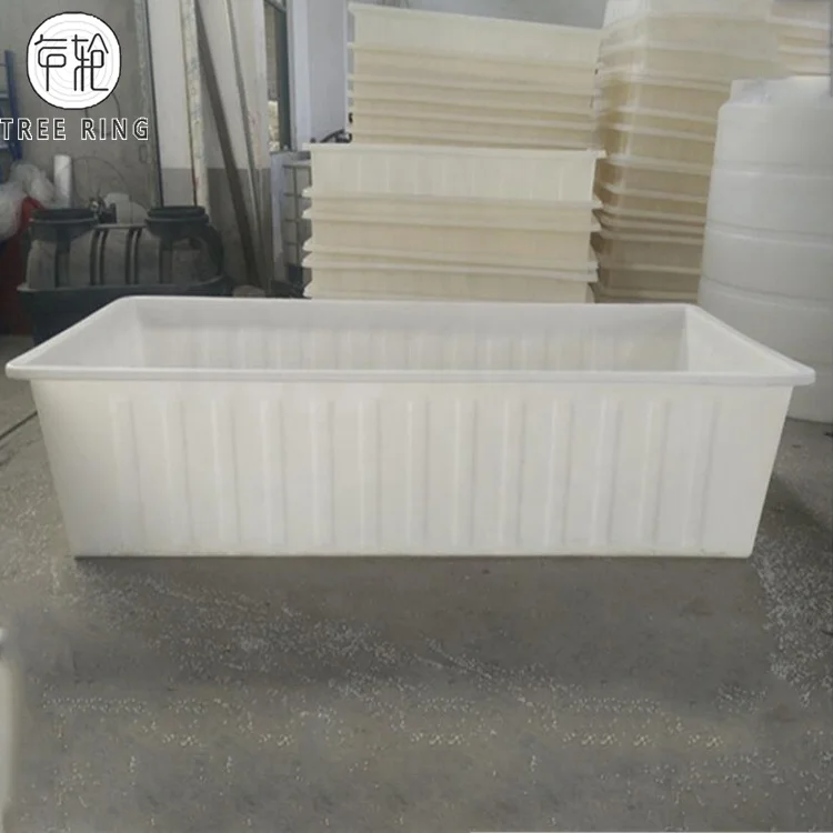 Big Size Rectangular 2200L Recirculating Aquaculture Plastic Water Supply Container for Agricultural Greenhouses