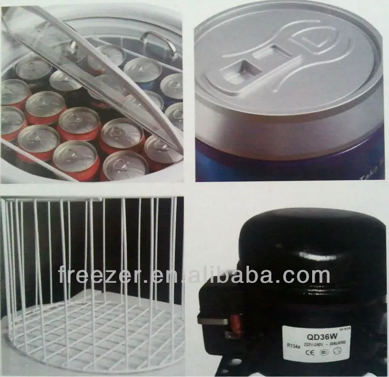 Top Open Lid Can Cooler Refrigerator Round Barrel Beverage Cooler Fridge  Can Fridge for Party Cooler - China Round Barrel Beverage and Beverage  Cooler price
