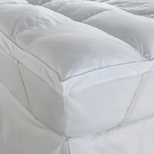 2 Inch Gusset Queen Goose Down Mattress Topper Featherbed / Feather Bed