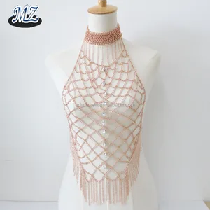 Hot Sale Trendy Body Chain Dress with Long Chain Tassel Gold Plated Jewelry for Sexy Girls for Weddings and Parties