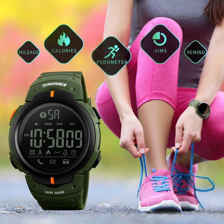 Skmei 1301 Digital Smart watch for men with Calories Pedometer and Alarm