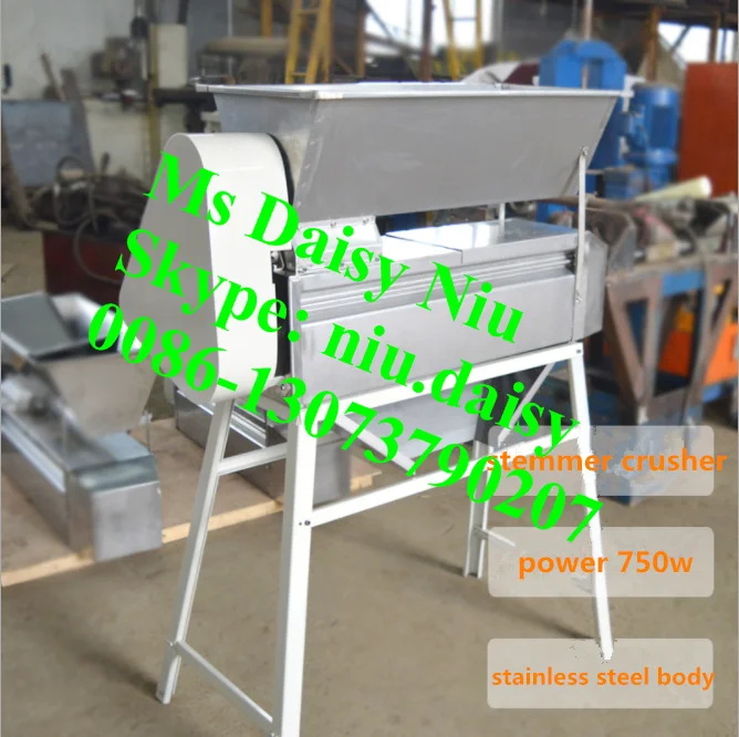 Electric Grape Stalks Destemmer/grape Crusher Stemmer Machine/grape Stem Remove Separator Machine