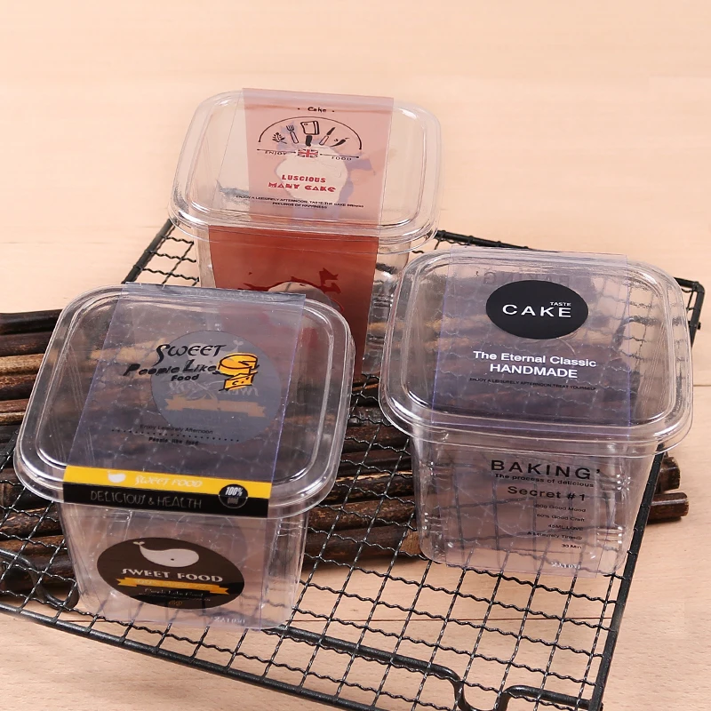 Accept Custom Clear Food Takeout Box Plastic Cup Salad Takeaway Box Ice Cream Cup Jelly Biscuits Packaging Pet Plastic Asia