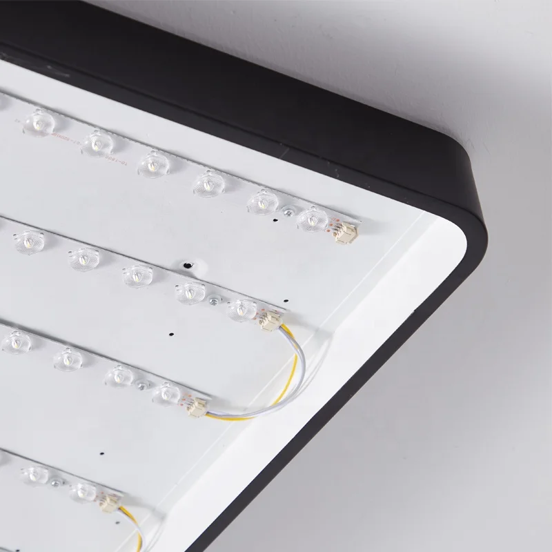 PUZHUOER Rectangular Ceiling Light 48W Simple Style Living Room Bedroom Study Dimmable Led Surface Smart Ceiling Light