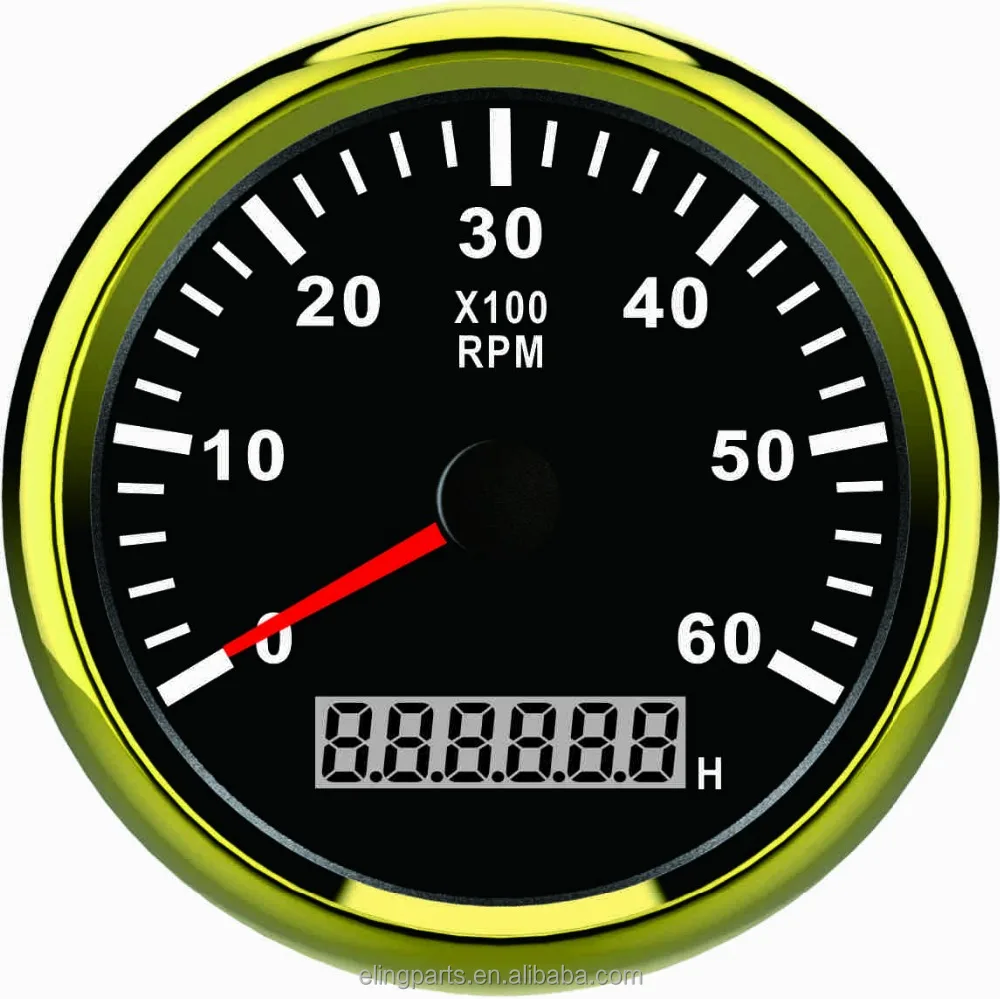 85 мм двигателя Тахометр RPM REV счетчик 0-6000 об./мин. со светодиодной моточасов автомобилей Грузовик Лодка подвесной
