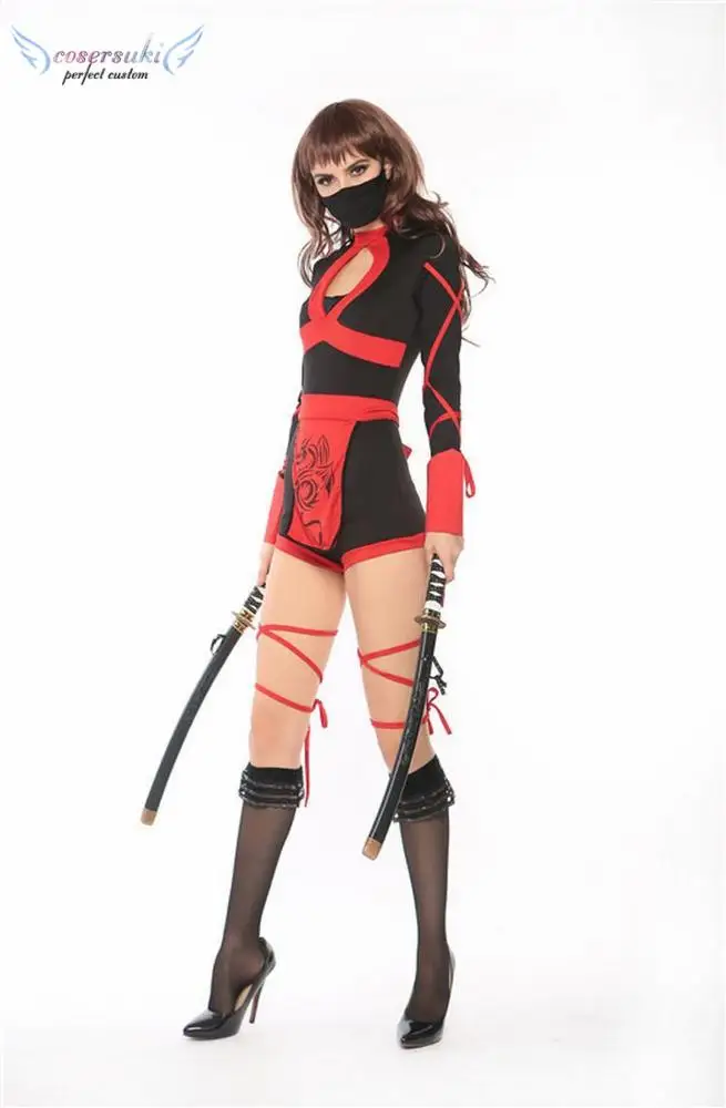 Japanese Ninja Bushido Cosplay Costume for Adults with Hood and socks