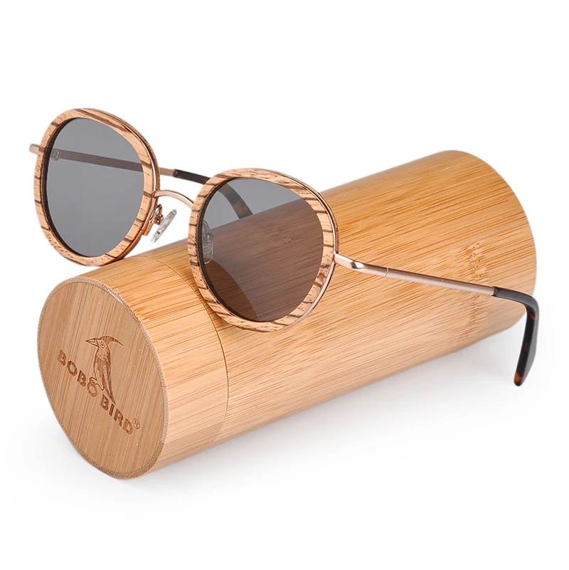 Shenzhen Factory Wholesale Zebrawood Wooden Bamboo Sunglasses