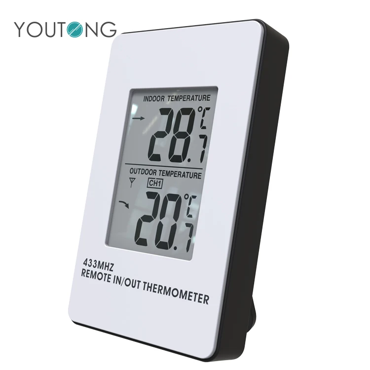 433mhz Wireless LCD Indoor Outdoor Weather Humidity Temperature Remote  Sensor for sale online