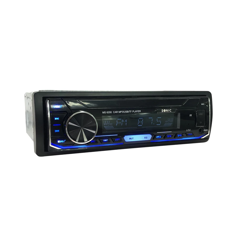 Single 1 Din Fixed Panel Display Car Audio MP3 Player with FM BT Aux SD USB Function Car Stereo