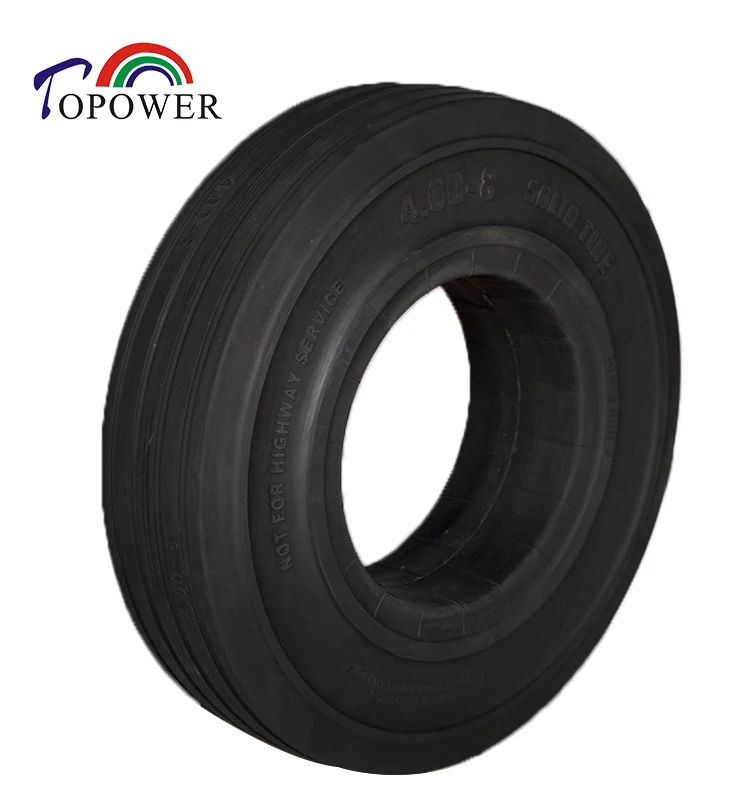 400x8 Solid Rubber Tire Use in Airport GSE Baggage Cart Solid Tires 400x8