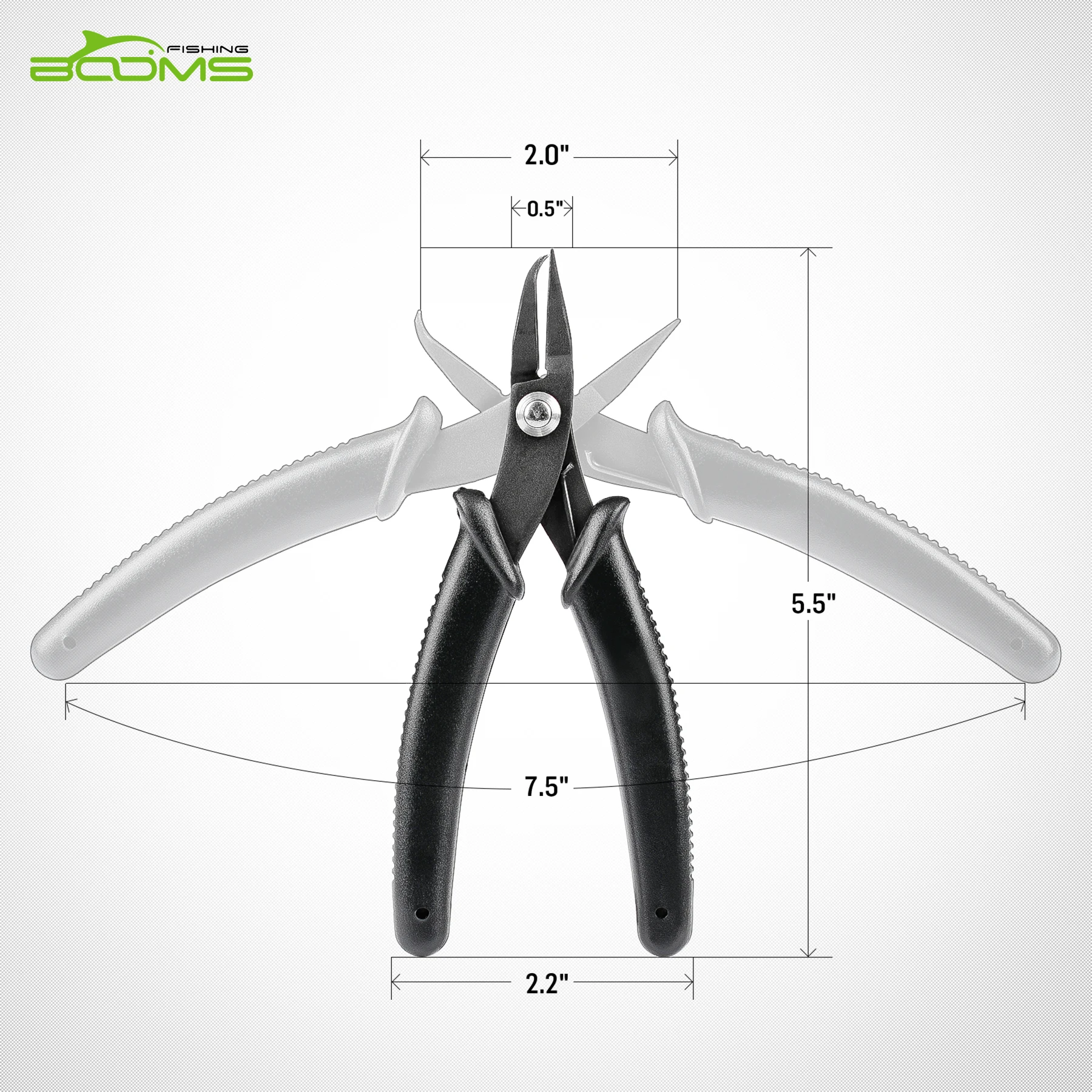 Booms Fishing F03 Needle Nose Fishing Pliers, 7 or 9 Fisherman's