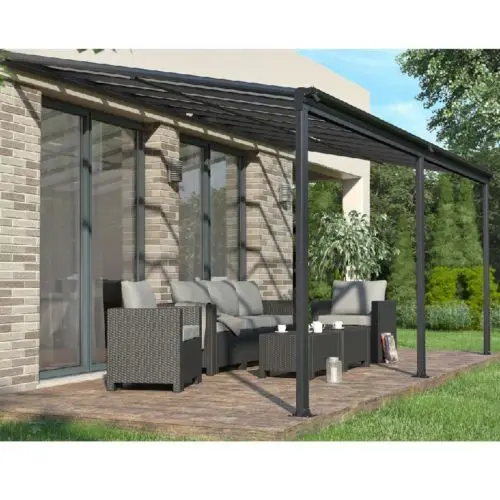 Aluminum Attached Solid Shade Sail Carport