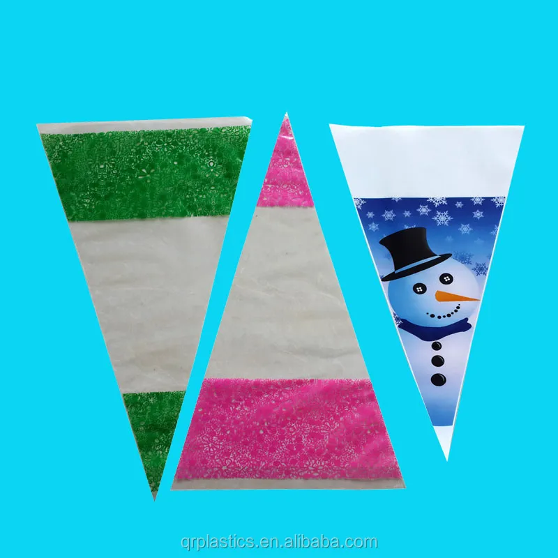 christmas cellophane cone bolsas